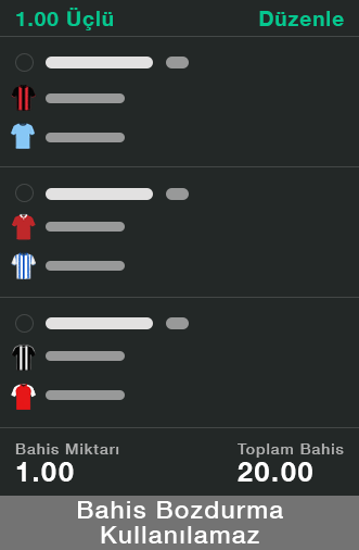 Bahis Bozdurma Kullanılamaz
